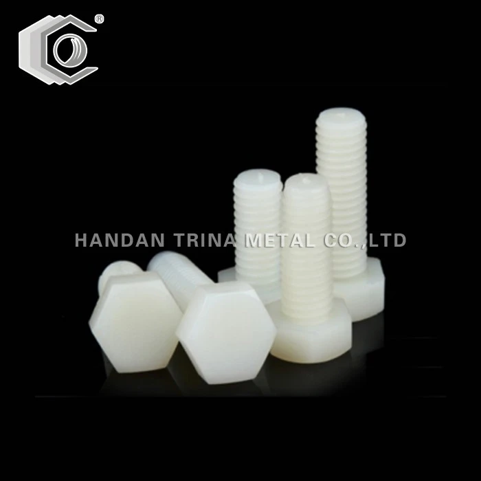Bullone esagonale in nylon plastica DIN933
